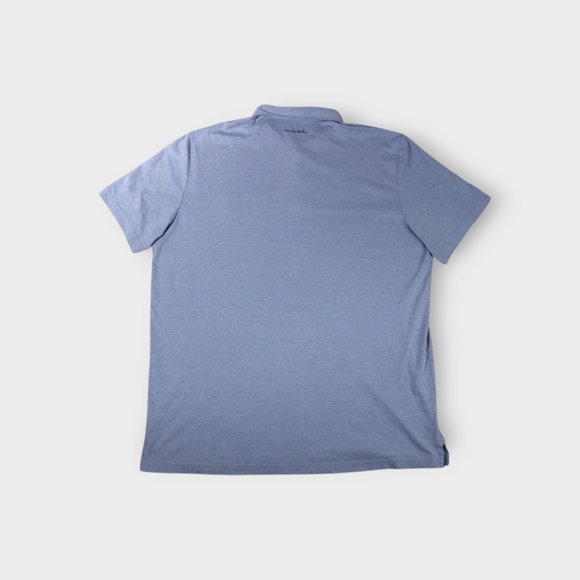 Travis Mathews Golf Polo Shirt Mens Size XXXL Light Blue Pocket Short Sleeve - Picture 8 of 9